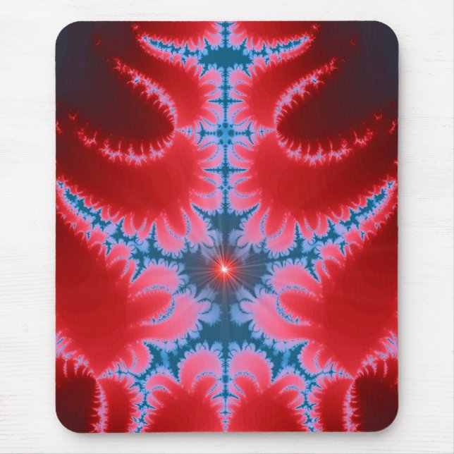 Höllen-Flammen-Fraktal Mousepad (Vorne)
