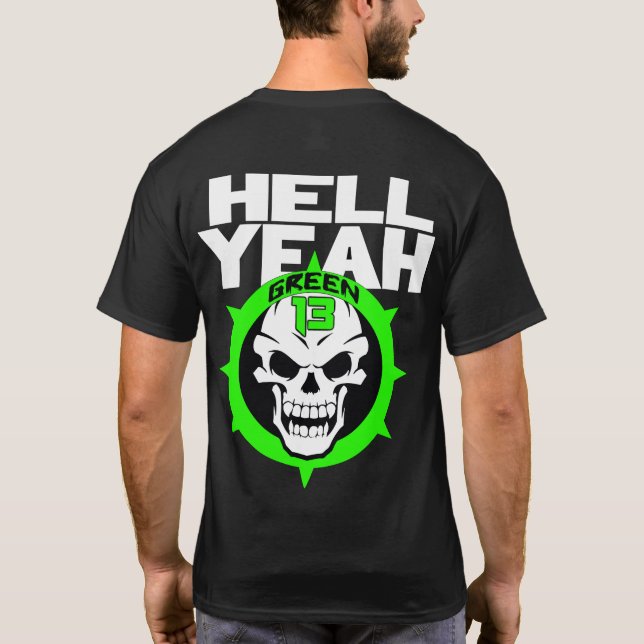 Höllen-ja Logo 2 mit Seiten versehen (Schwarzes) T-Shirt (Rückseite)