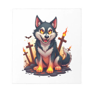 Höllenhund Husky Hund Notizblock