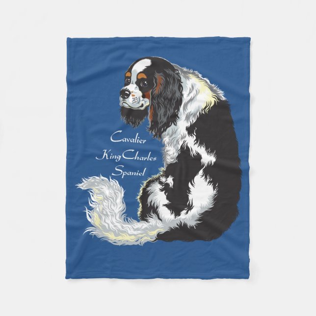Höllenkönige Spaniels Fleecedecke (Vorderseite)