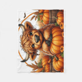 Höllenkuh, eingebettet zwischen Herbst-Erntepumpen Fleecedecke