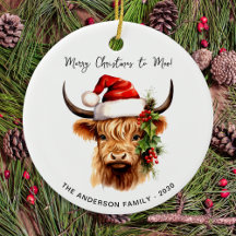 Höllenkuh Festlicher Bauernhof Frohe Weihnachten b