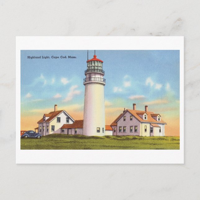 Höllenlicht auf Cape Cod Vintage Travel Postkarte (Vorderseite)