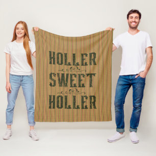 Holler Sweet Holler Rustic Country Fleecedecke
