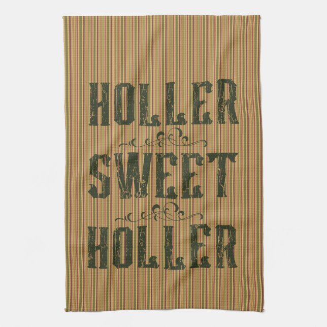 Holler Sweet Holler Rustic Country Geschirrtuch (Vertikal)
