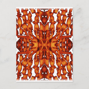 Höllfire Skulls Abstrakt Postkarte