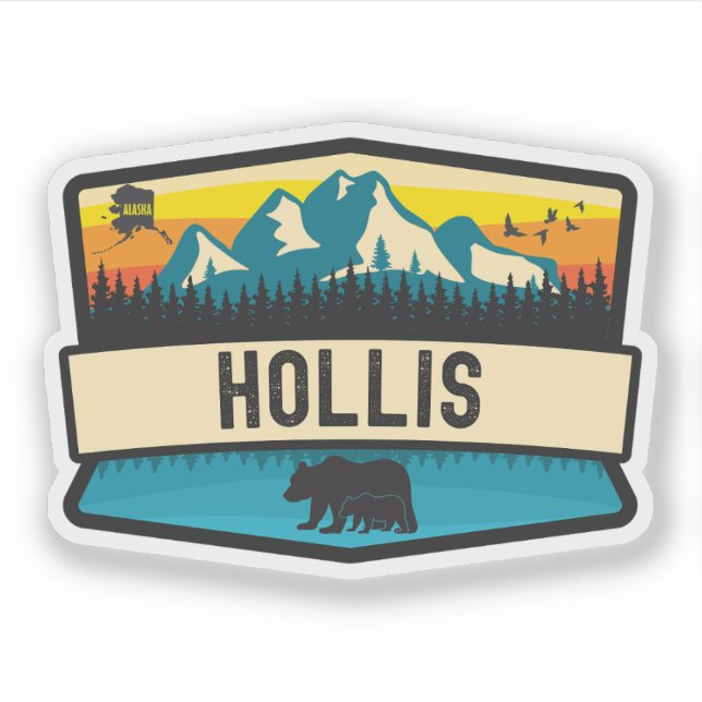 Hollis, Alaska Aufkleber (Vorderseite)