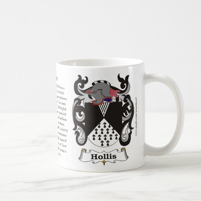 Hollis Familien-Wappen Tasse (Rechts)