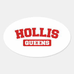Hollis, Queens, NYC Ovaler Aufkleber