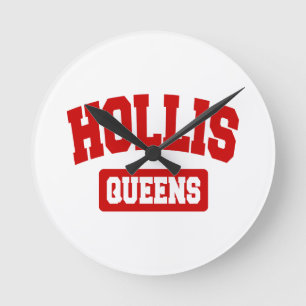 Hollis, Queens, NYC Runde Wanduhr