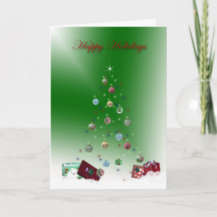 Hollow Tree Happy Holiday Card Feiertagskarte