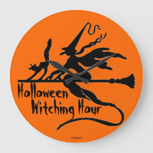HOLLOWEEN DECORATIONS - WITCHING HOUR CLOCK - GIFT GROßE WANDUHR