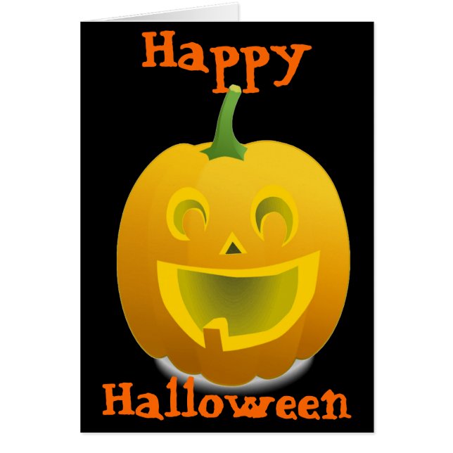 Holloween Grußkarten - Kürbislaterne - Geschenke (Vorne)