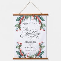Holly and Berries Wedding Willkommen