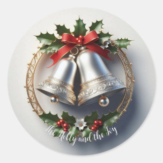 Holly and the Ivy - Silver Bells Runder Aufkleber