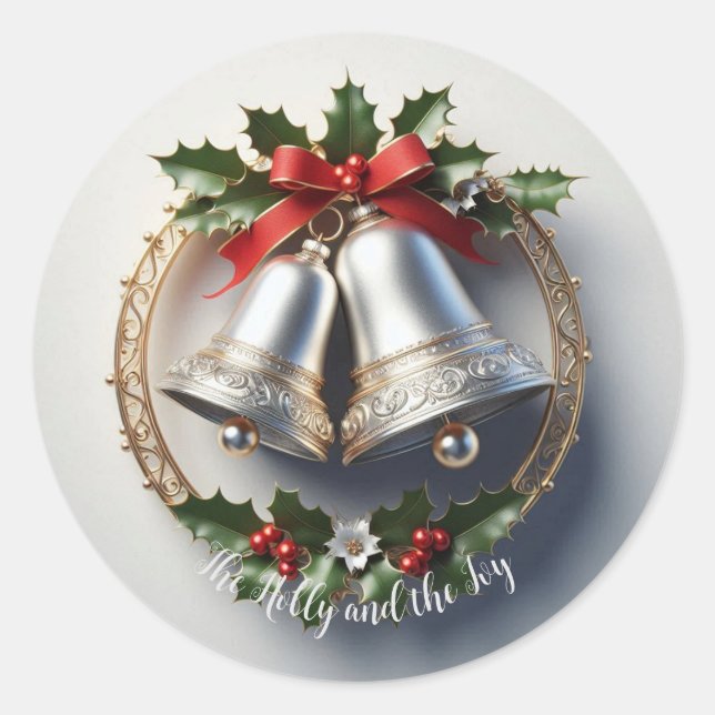 Holly and the Ivy - Silver Bells Runder Aufkleber (Vorderseite)