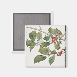 Holly-Aquarellmalerei, Hannah Borger Overbeck Magnet