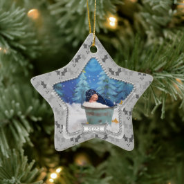 Holly Baby's First Christmas 2023 Star Keramik Ornament