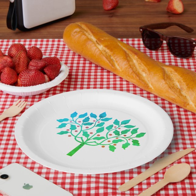 Holly-Beerenbaum Pappteller (Picknick)