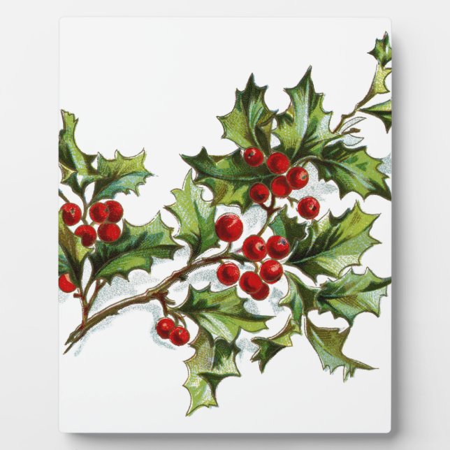 Holly Berries 001 Fotoplatte (Vorderseite)