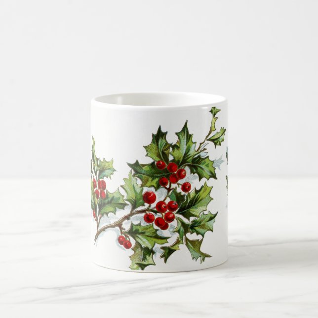 Holly Berries 001 Kaffeetasse (Mittel)