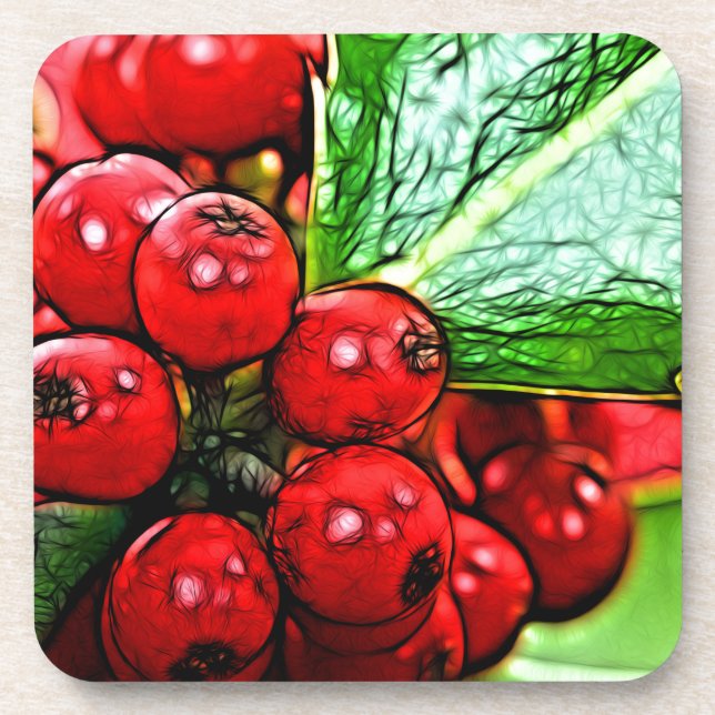 Holly Berries 006 Untersetzer (Vorderseite)