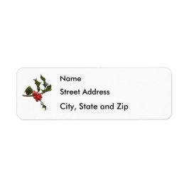Holly Berries Address Label