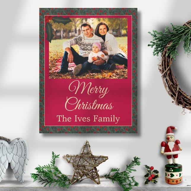 Holly Berries Christmas Leinwanddruck (Von Creator hochgeladen)