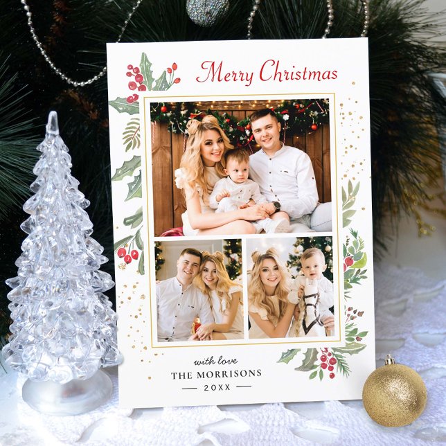 Holly Berries Elegant Chic Frohe Weihnachten 3 Fot (Von Creator hochgeladen)