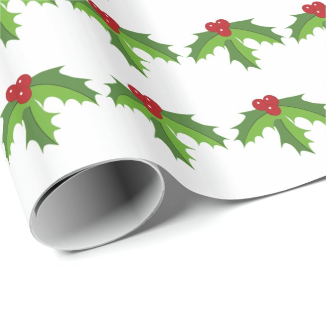 Holly Berries Geschenkpapier (Rolleneckpunkt)