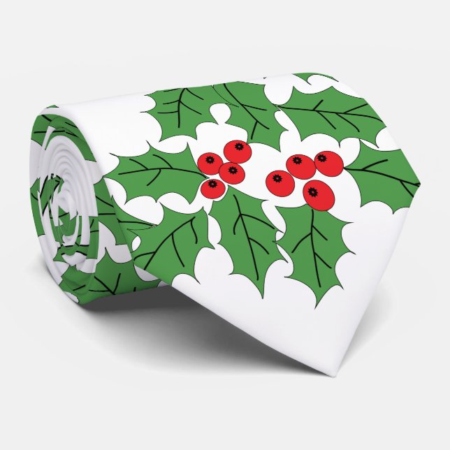 Holly Berries Krawatte (Gerollt)