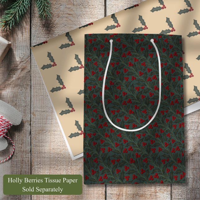 Holly Berries Mittlere Geschenktüte (Von Creator hochgeladen)