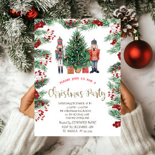 Holly Berries Nussknacker Company Weihnachten  Einladung