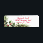 Holly Berries & Pine Custom Return Address Labels<br><div class="desc">Dress up your holiday packages and mailings this season with these holly berry and pine address labels. Great for Christmas or all winter long! They work great for gift tags too! Other coordinating accessories are also available in my store here on Zazzle. If you like these, please take a moment...</div>