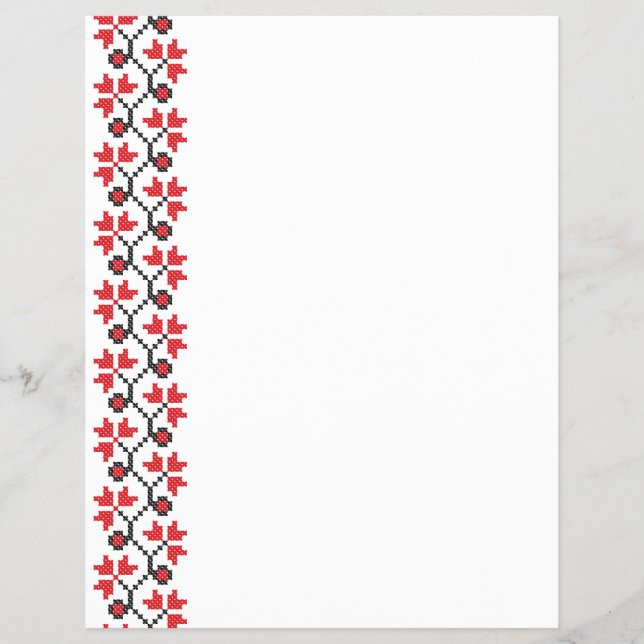 Holly Berries Red Blume Kreuzstich Design Flyer (Vorne)