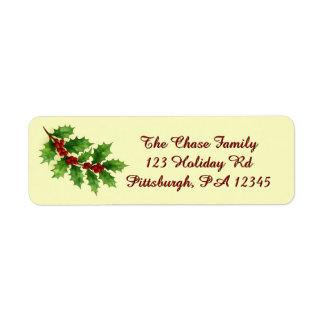 Holly & Berries return address