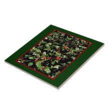 'Holly & Berries' Trivet/Tile
