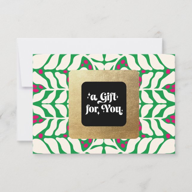 Holly Berries Weihnachtsgeschenkzertifikat (Vorderseite)