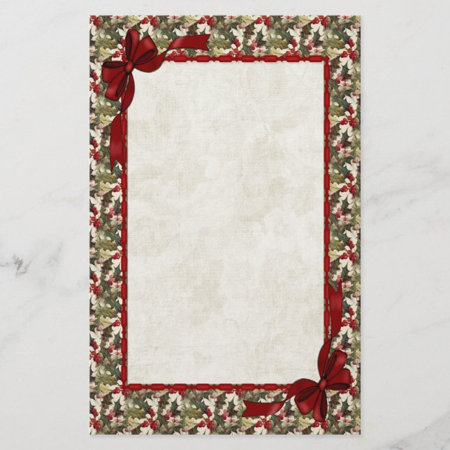 Holly Berry Briefpapier (Vorderseite)