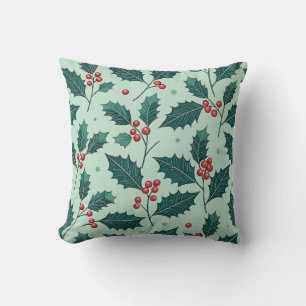 Holly Berry Christmas Cushion Kissen