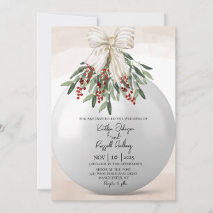 Holly Berry Christmas Ornament Einladung zur Hochz