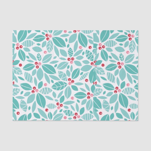 Holly Berry Christmas Seidenpapier (Vorderseite)