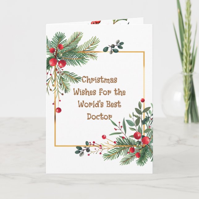 Holly Berry Frory Weihnachten Wünsche für Ihren Ar (Vorderseite)