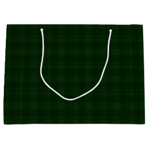 Holly Berry Green Tartan Große Geschenktasche Geschenktüte