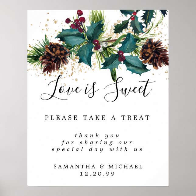 Holly Berry Liebe ist Sweet Wedding Dessert Bar Si Poster (Vorne)