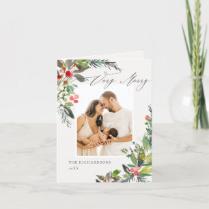 Holly Berry Pine Sehr frohe Weihnachten Fotobild