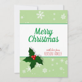 Holly berry Snowflakes Personalizable Weihnachten