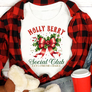 Holly Berry Social Club Weihnachts-Schleife Coquet Tri-Blend Shirt