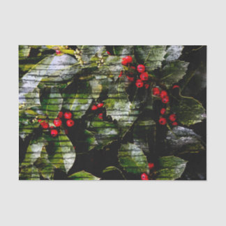 Holly Berry Vertical Tissue Paper Seidenpapier