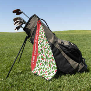 Holly Blätter & Berries Golf Handtuch Custom Club 